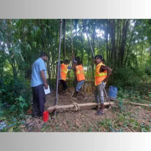 Professional soil test equipment used in civil engineering project