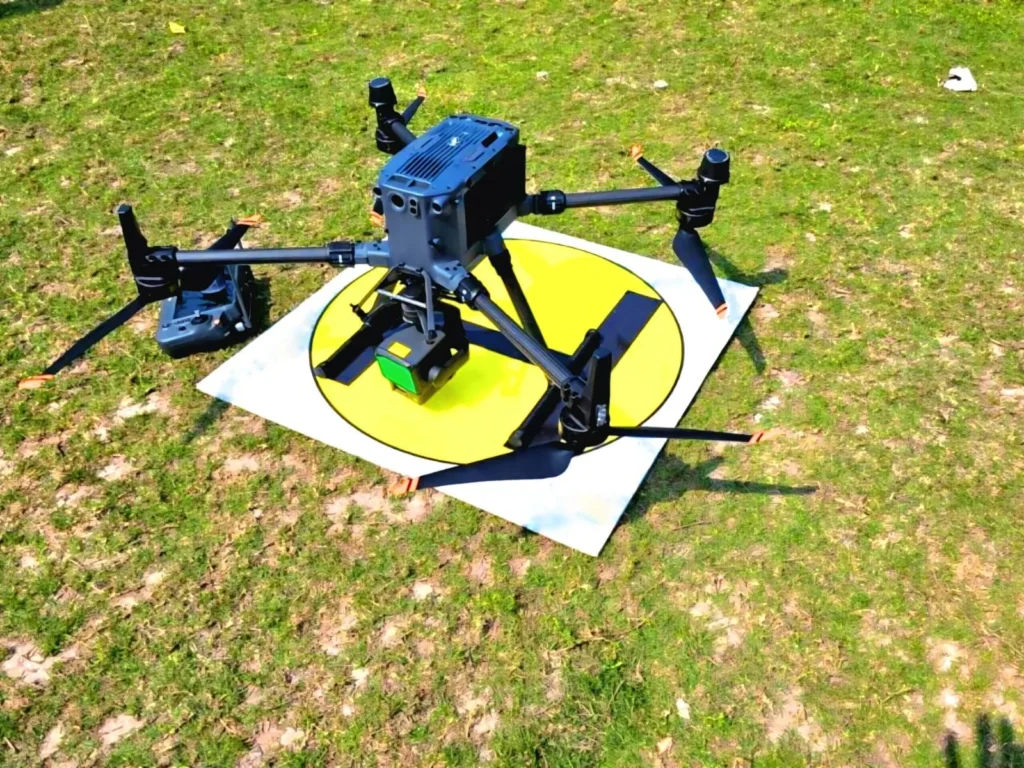 Professional drone survey capturing aerial land data in Bangladesh